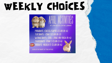 Weekly choices for recess clubs poster
