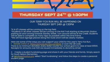 Information for the Terry Fox Run