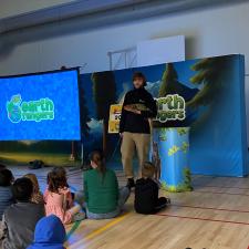 earth ranger with a lizard