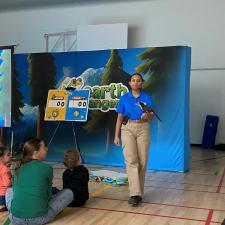 earth ranger with a toucan